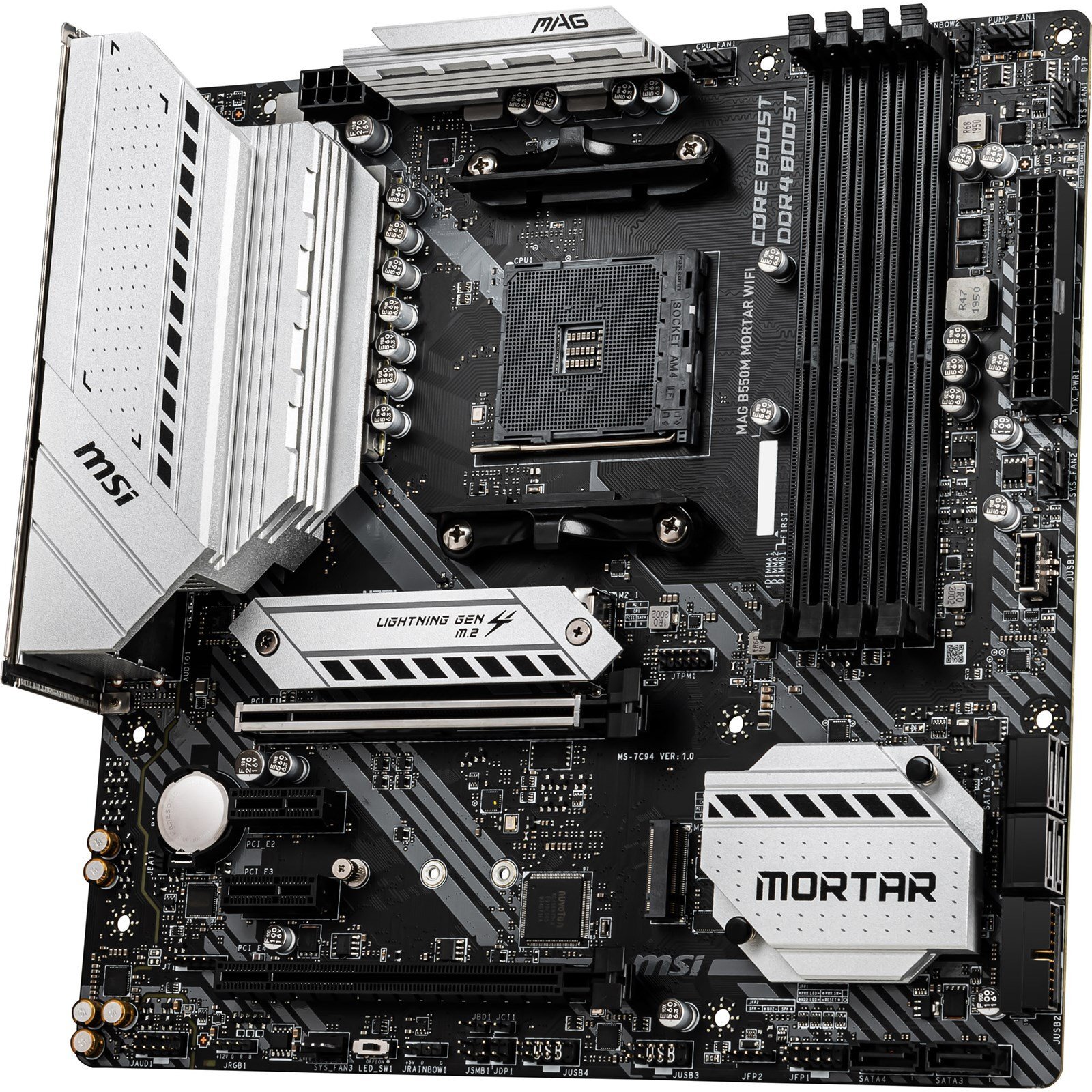 MSI Mag B550M Mortar WiFi AMD Socket AM4 Micro ATX Motherboard Falcon