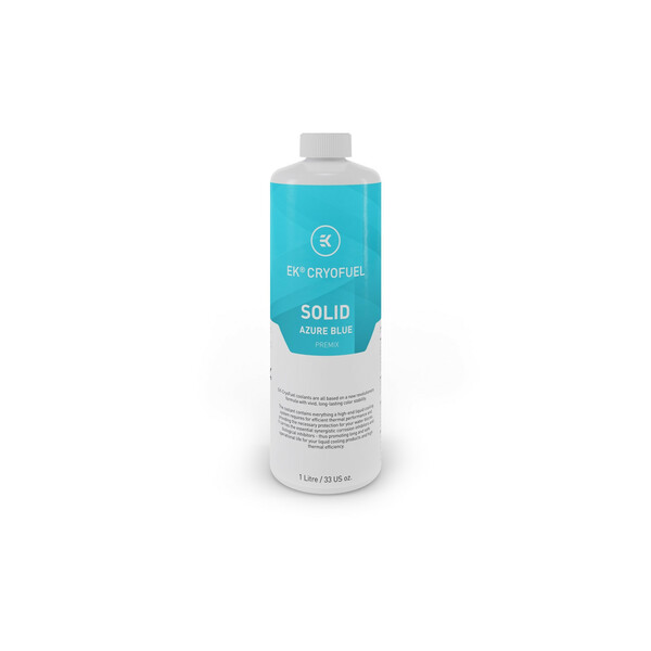 EK  Ek-Cryofuel Solid Azure Blue 1L Premix Watercooling Fluid - 1 Litre