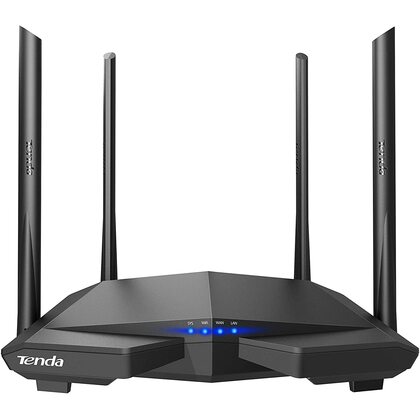 Tenda  AC1200 Dual Band Wireless Cable Router,867Mbps/5GHz+ 300Mbps/2.4GHz, IPV6, Parental Control, Guest Network, 4*5dBi externe Antennen, WPS, Black
