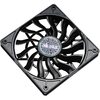 Akasa  120mm PC Slimline Fan, 4-pin, 15 mm, Black Image