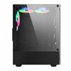 JEDEL  Wrath RGB MESH Fronted Gaming Case with 6 RGB 120mm Fans - Black Tempered Glass Window Image