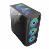 JEDEL  Wrath RGB MESH Fronted Gaming Case with 6 RGB 120mm Fans - Black Tempered Glass Window Image