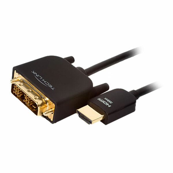 Techlink  2m DVI-D Single Link Male to HDMI-A Male