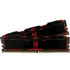 Goodram IR-X3200D464L16SA/16GDC IRDM X DDR4 16Gb Memory Kit (2 X 8Gb), DDR4, 3200Mhz Black / Red  CL16-20-20 Image
