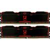 Goodram IR-X3200D464L16SA/16GDC IRDM X DDR4 16Gb Memory Kit (2 X 8Gb), DDR4, 3200Mhz Black / Red  CL16-20-20 Image