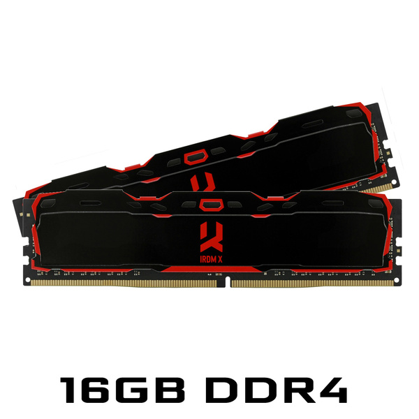Goodram  IRDM X DDR4 16Gb Memory Kit (2 X 8Gb), DDR4, 3200Mhz Black / Red  CL16-20-20