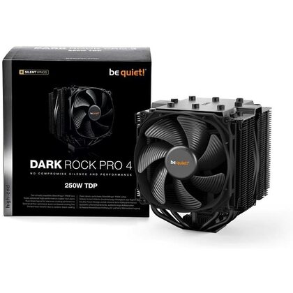 Be Quiet  Dark Rock Pro 4 Heatsink & Fan, All Intel & AMD Sockets, Dual Silent Wings Fans