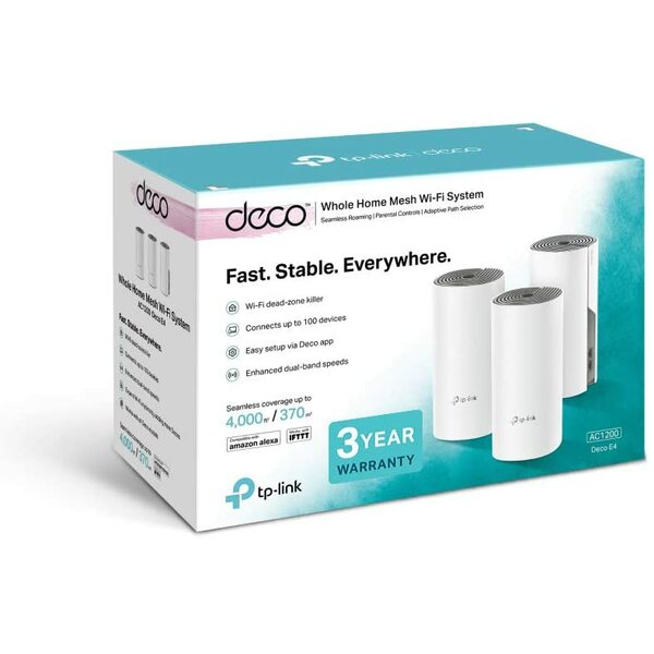 TP-LINK TP Link Deco E4 Whole Home WiFi System - Triple Pack