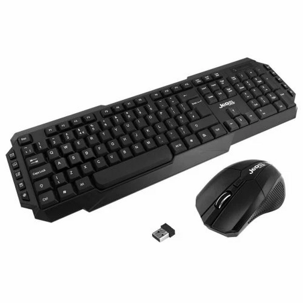JEDEL  Wireless Gaming Keyboard and 3 Button Mouse - Black Ediition   - Special Offer