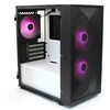 Tecware  FORGE M2 - Mini Tower Black / White interior- TG Side Pannel with 3x RGB Fans Image