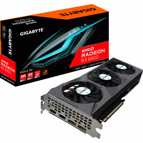 Gigabyte GVR66EAGLE8GD Radeon RX 6600 8GB Eagle Graphics Card Black