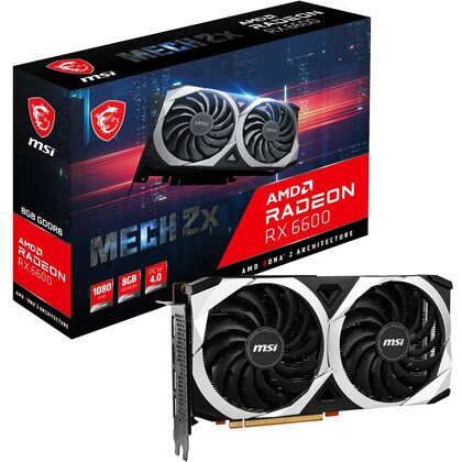 MSI RX-6600-MECH-2X-8G Radeon RX 6600 MECH 2X 8G - Dual Fan