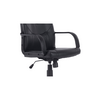 Niceday 4554214 Chair with Armrest and Adjustable Seat Apollo Bonded Leather Black Image