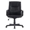 Niceday 4554214 Chair with Armrest and Adjustable Seat Apollo Bonded Leather Black Image