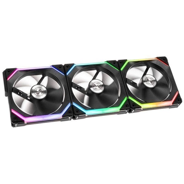 Lian Li  UNI SL120 Addressable RGB 120mm Fan Triple Pack With Controller - Black