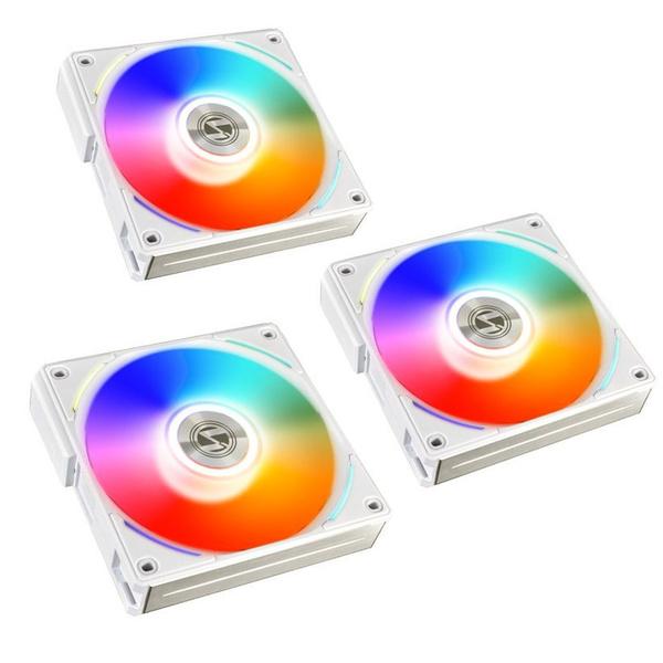 Lian Li  UNI AL120 Addressable RGB 120mm Fan Triple Pack With Controller - White