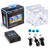 Lian Li  UNI AL120 Addressable RGB 120mm Fan Triple Pack With Controller - White Image