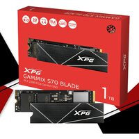 XPG  1TB XPG GAMMIX S70 Blade M.2 NVMe SSD, M.2 2280, PCIe 4.0, 3D NAND, 7400/5500 MB/s, 740K/740K IOPS, PS5 Compatible, No Heatsink