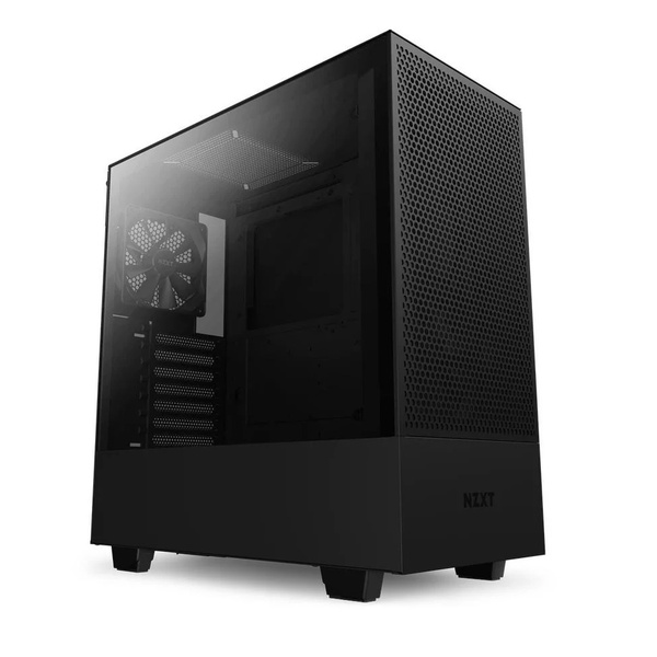 NZXT  H510 Flow Mesh Fronted Mid Tower Gaming PC Case With USB C + USB3, ATX, Tempered Glass Panel, Black Edition