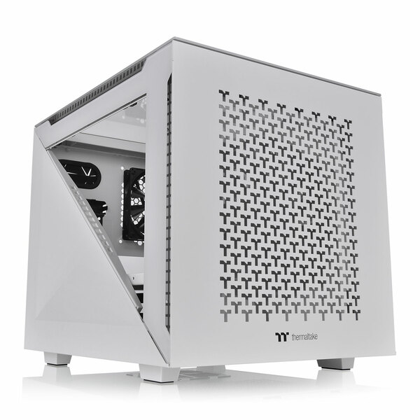 Thermaltake  Divider 200 TG Air White Tempered Glass MicroATX PC Gaming Case