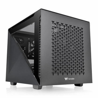 Thermaltake  Divider 200 TG Air Black Tempered Glass MicroATX PC Gaming Case