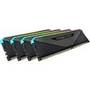 Corsair  Vengeance RGB RT 64GB Memory Kit (4 x 16GB), DDR4, 3200MHz (PC4-25600),  CL16, XMP 2.0, 10 LEDs, AMD Optimised Image