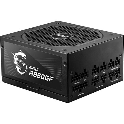 MSI  850W, 80 Plus Gold, Fully Modular, Japanese Capacitor, Flat Moduar Cables - Blac k Friday Deal