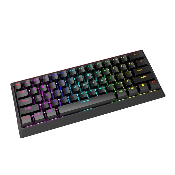 MARVO  USB Mechanical gaming Keyboard, Red Mechanical Switches, 60% Compact, RGB Backlights