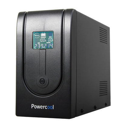 PowerCool  Smart UPS 1500VA 3 x UK Plug 3 x IEC RJ45 x 2 USB LCD Display 900w