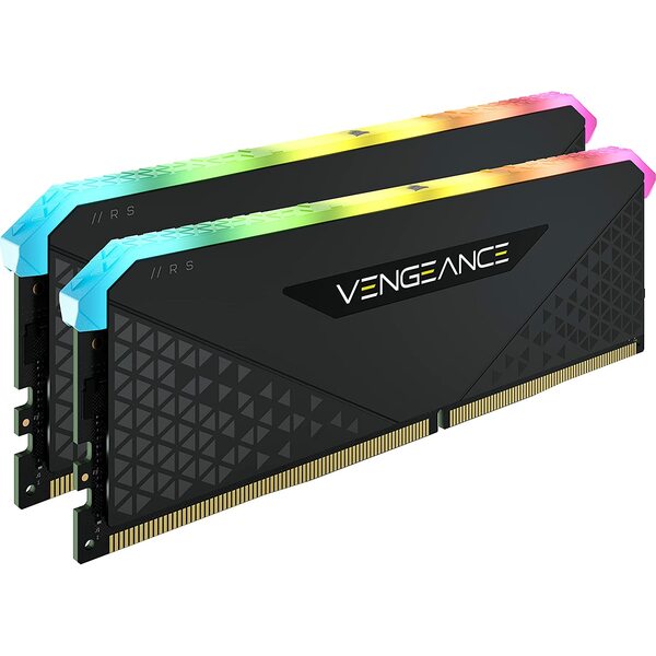 Corsair  32GB VENGEANCE RGB RS Kit (2 x 16GB), DDR4, 3600MHz (PC4-28800), CL18, XMP 2.0, 6 LEDs, Black