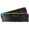 Corsair  32GB VENGEANCE RGB RS Kit (2 x 16GB), DDR4, 3600MHz (PC4-28800), CL18, XMP 2.0, 6 LEDs, Black Image