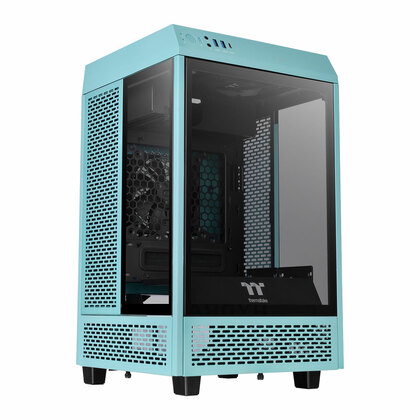 Thermaltake  The Tower 100 Mini Chassis Tempered Glass PC Gaming Case - Turquoise