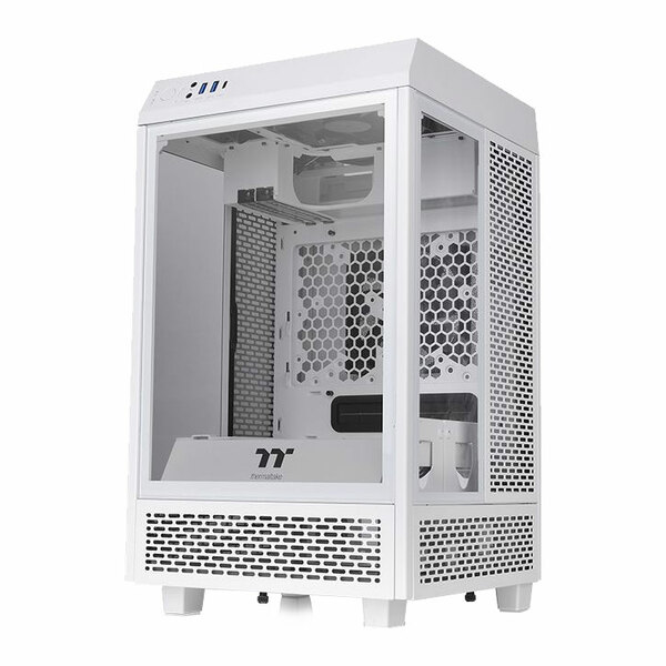 Thermaltake CA-1R3-00S6WN-00 The Tower 100 Mini Chassis Tempered Glass PC Gaming Case - Snow - Special Offer