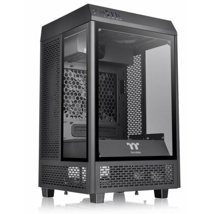 Thermaltake  The Tower 100 Mini Chassis Tempered Glass PC Gaming Case - Black