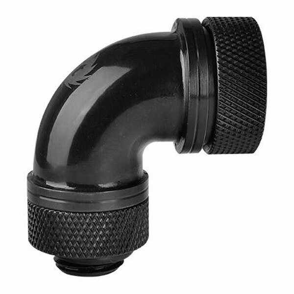 Thermaltake  90 Degree 5/8`` Compression Fitting with G 1/4 Threads - Black