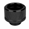 Thermaltake  Pacific G1/4 PETG Tube 16mm OD Black Compression Adapter - DIY LCS/Fitting - Black Image