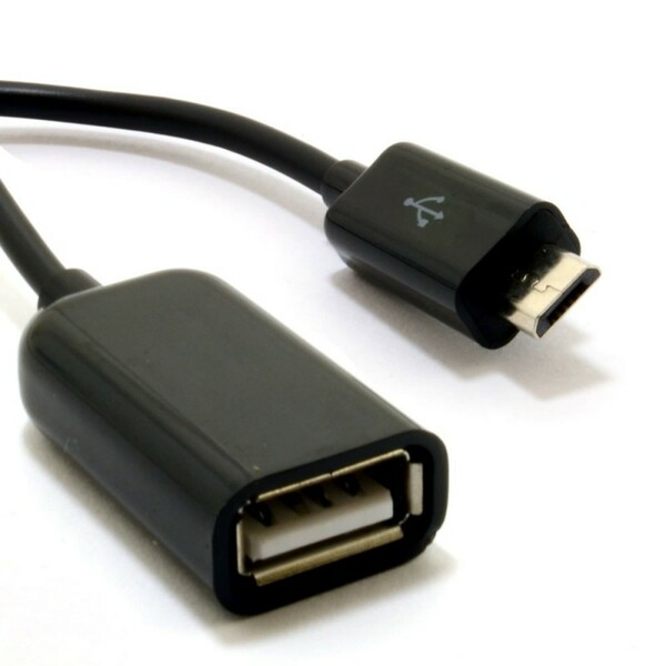 Generic  OTG USB On The Go Host HQ Adapter Cable USB A Female to Micro B - Black