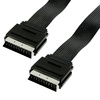 Falcon Value  1 Mtr Scart To Scart Lead (Flat Type) Fully Wired 21 pin Image