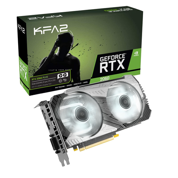 KFA2  6GB NVIDIA GeForce RTX 2060 PLUS 1 Click OC Turing Graphics Card