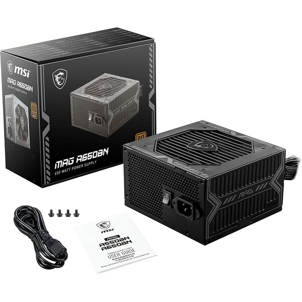 MSI 650W, Fully Wired, 80 PLUS Bronze, Single Rail, 54A, 120mm Fan, ATX - Special Offer