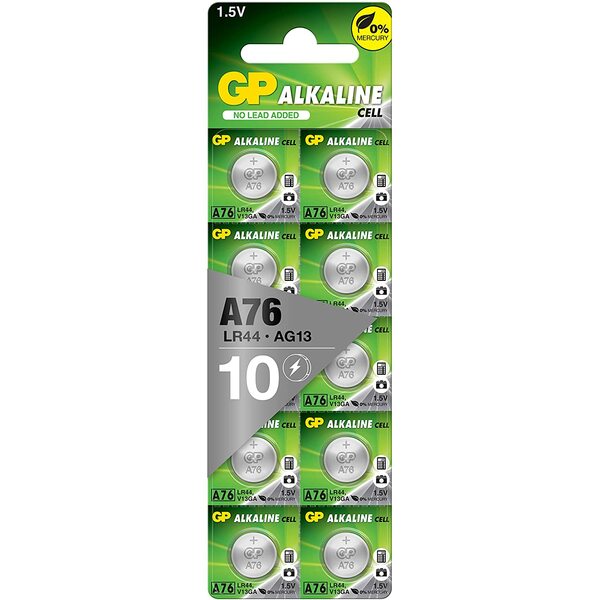 GP Batteries  Alkaline Button Batteries, 10x battery pack