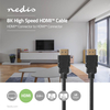 NEDIS  2m HDMI™ Connector, 8K@60Hz, eARC, Gold Plated, 2.00 m, Black Image