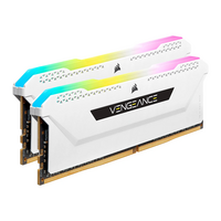 Corsair  RGB Pro SL 16GB Memory Kit (2 x 8GB), DDR4, 3200MHz (PC4-25600), CL16 XMP 2.0, White