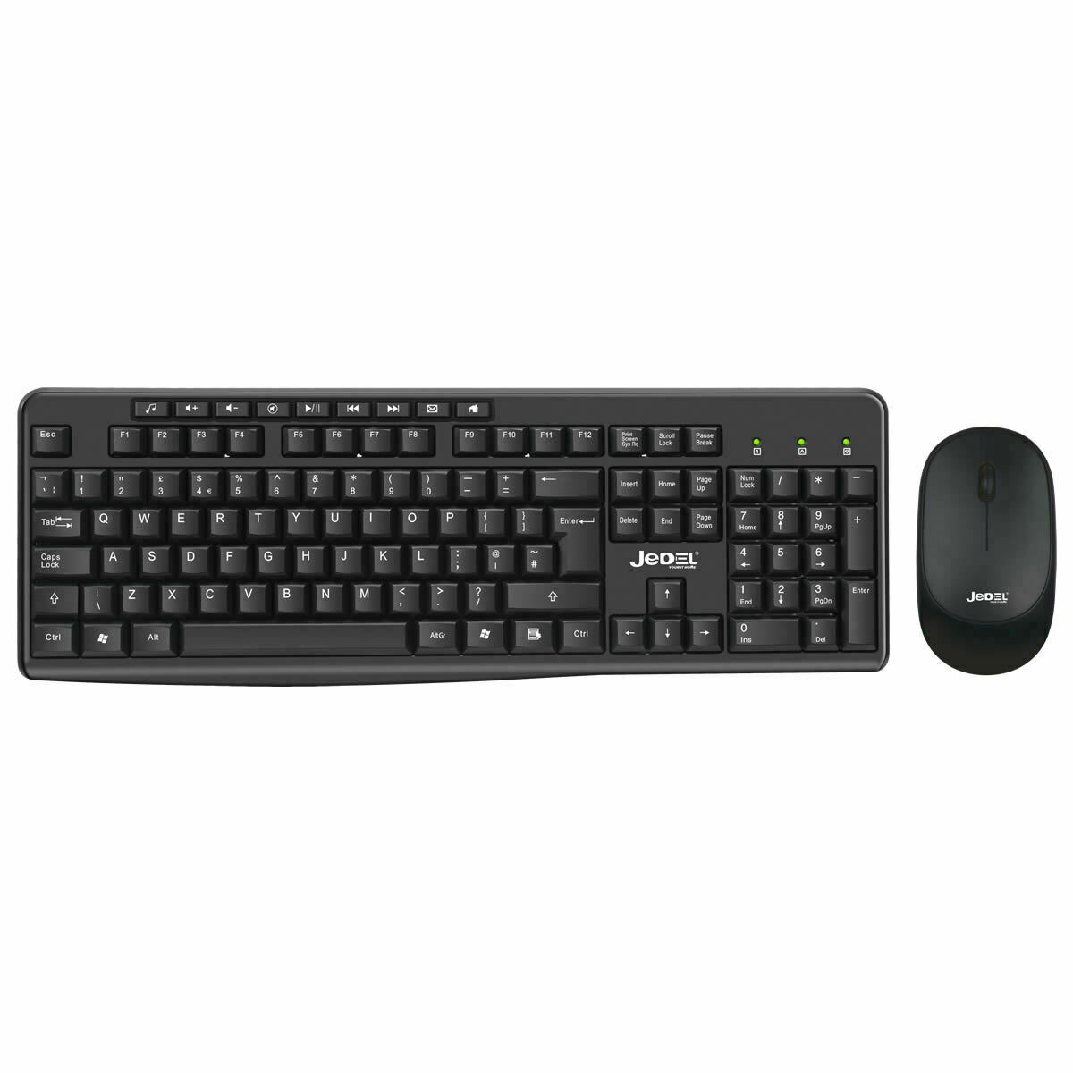 JEDEL Wireless Gaming Keyboard and Mouse Kit with Dongle 2.4Ghz