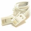 Generic 1M BT 4 Wire Male BT Plug to 4 Wire Male BT Plug Telephone Cable Lead - White Image