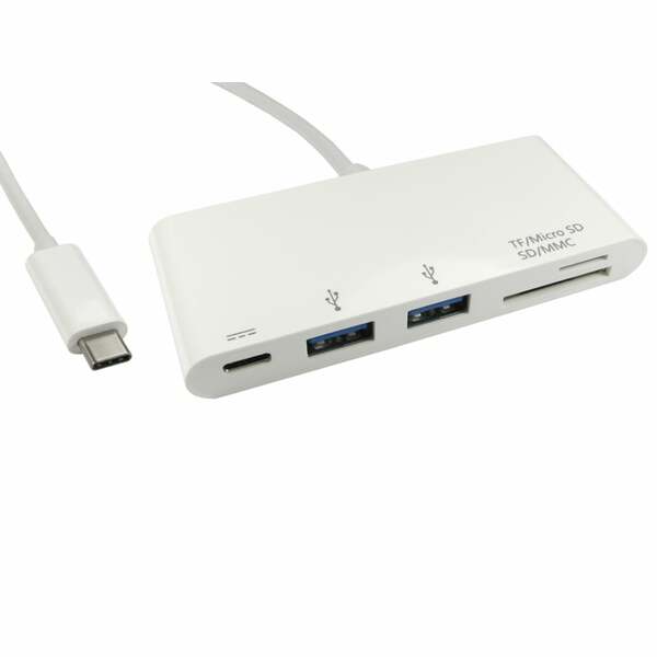 Generic  USB Type C To 2 Port USB Hub & Card Reader With Pd Function