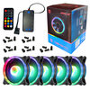 JEDEL 120MM-RGB-CTL 5 Pack RGB Case Fans 120MM LED Cooling With HUB + Remote - SPECIAL OFFER Image