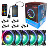 JEDEL  5 Pack RGB Case Fans 120MM LED Cooling With HUB + Remote - SPECIAL OFFER Image