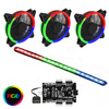 GameMax RGB Kit 3x Velocity Fans 1x Viper Strip 1x Hub 4pin Sync Brown Box - Special Offer Image