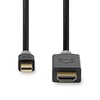 NEDIS Mini DisplayPort Male to HDMI™ Connector, 21.6 Gbps, Gold Plated, 2.00 m Image